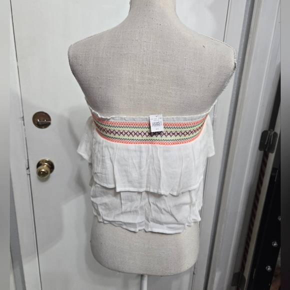 Aerie Tiered Strapless Top Boho Style NWT Sz Large - Picture 9 of 9